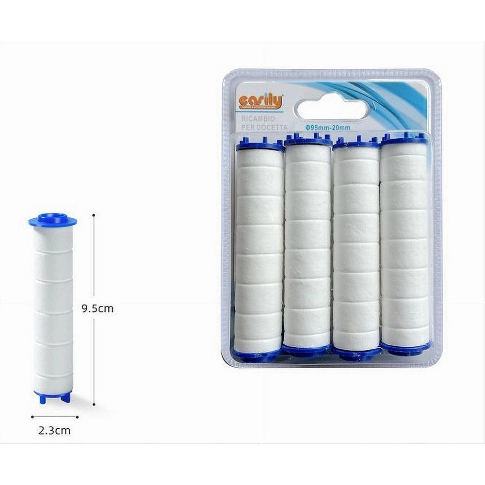 Trade Shop - Set 4 Pz Filtro Ricambio Per Doccetta Soffione Doccia Depura Acqua Bagno 87517 -