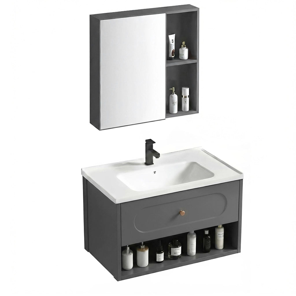 Set Di Mobili Da Bagno Con Lavabo River 60cm Grey