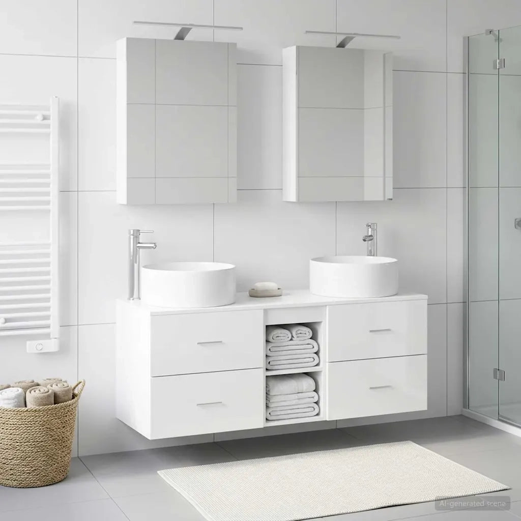 Set di mobili per il bagno 5 pcs Bianco 3407071