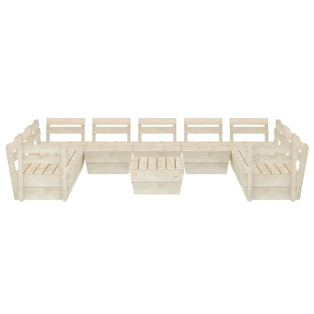 Set di mobili da giardino mobili da esterno mobili in pallet 10 pezzi legno di abete impregnato 02_0018341