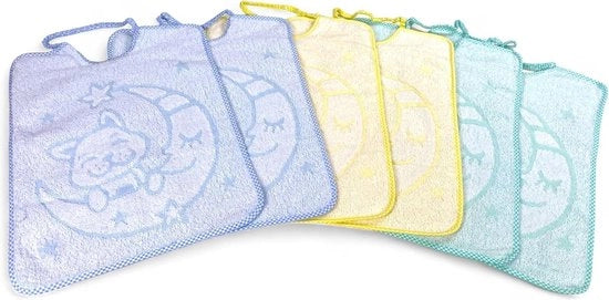 Set di 6 pannelli per bambini - 30 x 39 cm - pannelli maxi con elastico di cotone puro