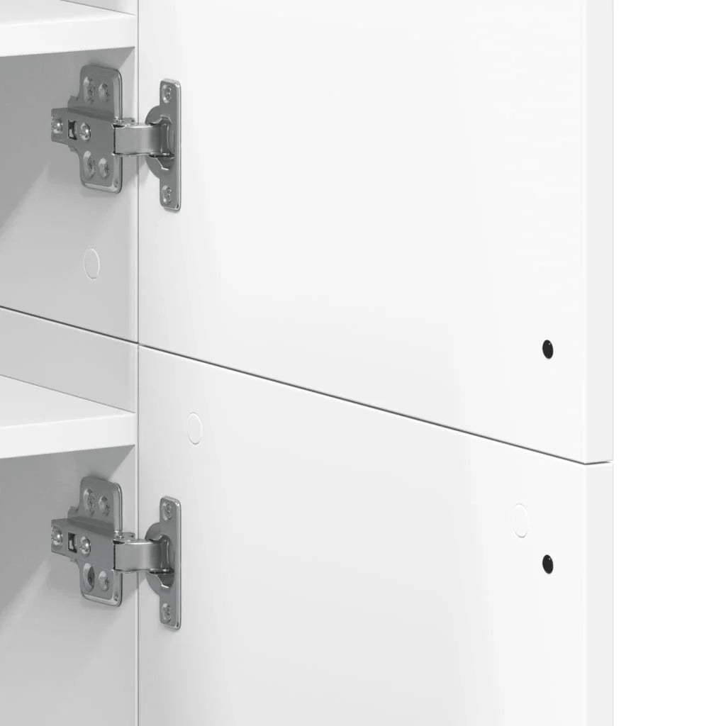 Scarpiera mobile contenitore per scarpe mobile per ingresso/corridoio/soggiorno 80 x 39 x 178 cm legno ingegnerizzato bianco 02_0021510