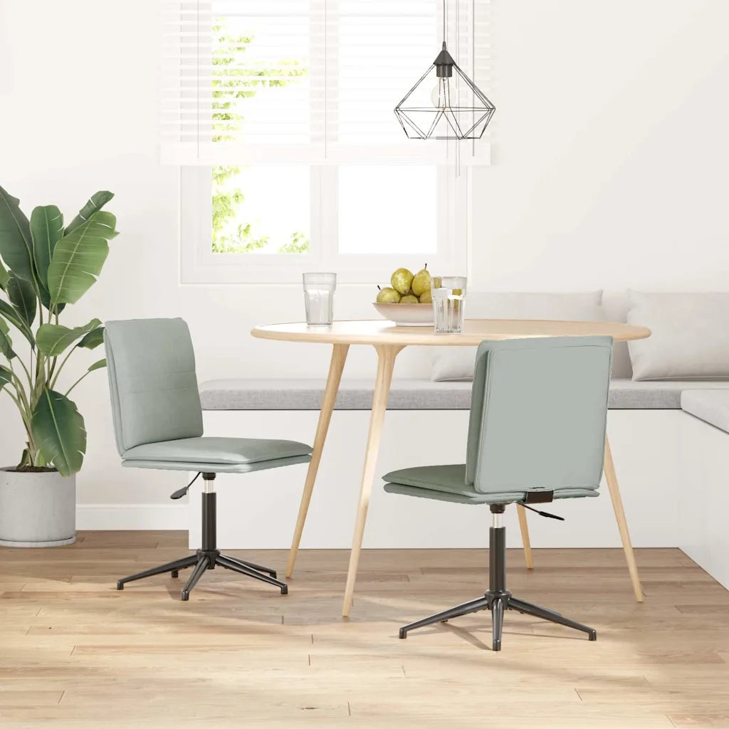 Sedie da Pranzo 2 pz Grigio Chiaro in Velluto 3315367