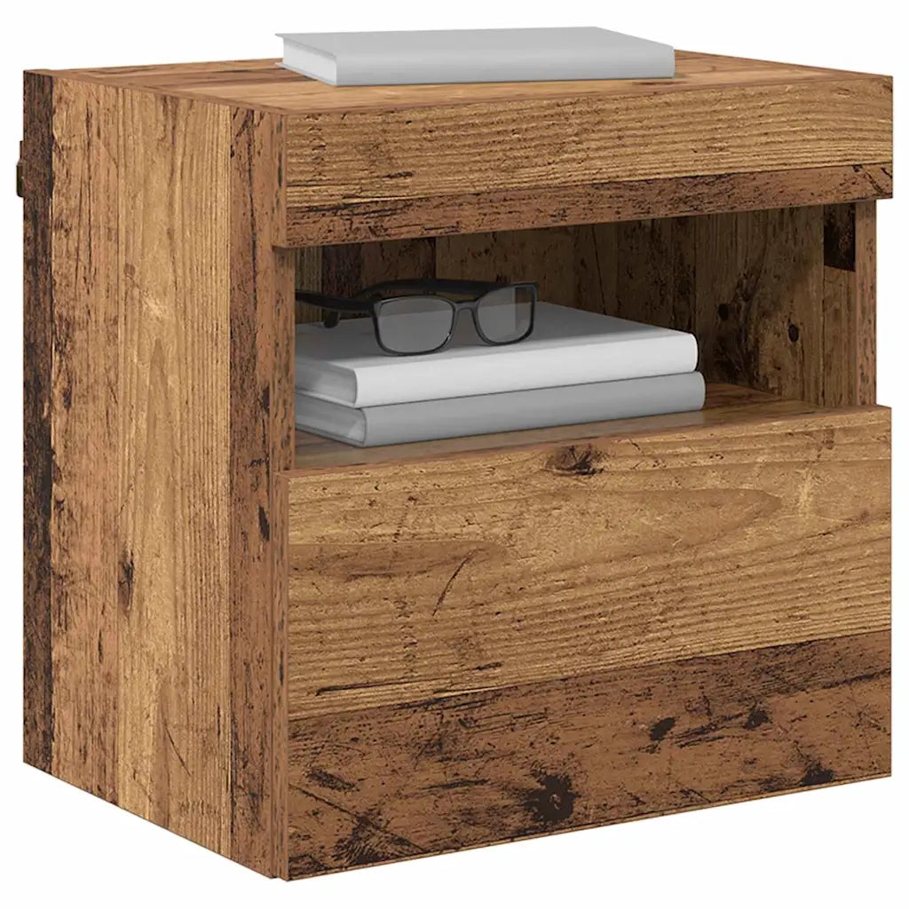 Mobiletti TV da Parete 2 pz-Set di 2 Credenza per TV sospesa Legno vecchio 40 x 30 x 40 cm