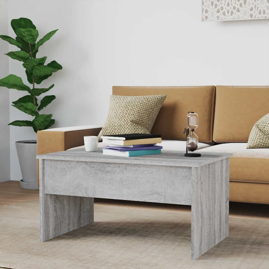 Tavolino Salotto-Tavolino da soggiorno-Tavolo Grigio Sonoma 80x50,5x41,5cm Legno Multistrato