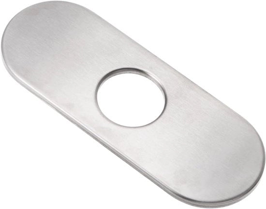 Coperture per rubinetto a goccia di 15,24 cm per 1 o 3 vie - Copricoppe ovale - Laccato argento