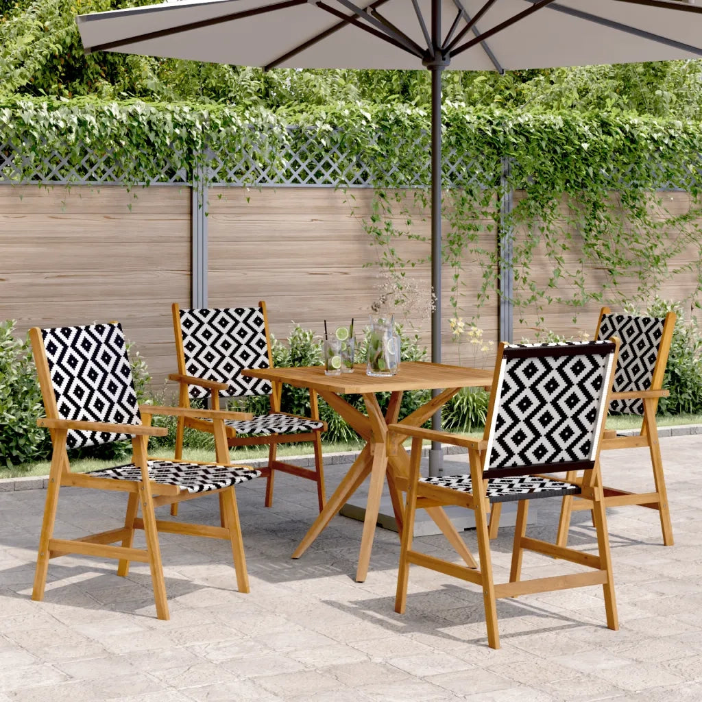 vidaXL Set da Pranzo per Giardino 5 pz in Legno Massello di Acacia