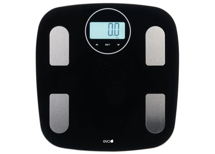 Bilancia Pesapersone da Bagno Digitale Body Fat Nera 180 kg 100 gr