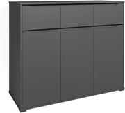 Cassettiera per camera da letto Ruben, Antracite, 48 x 101.6 cm, per riporre abiti e oggetti di uso quotidiano