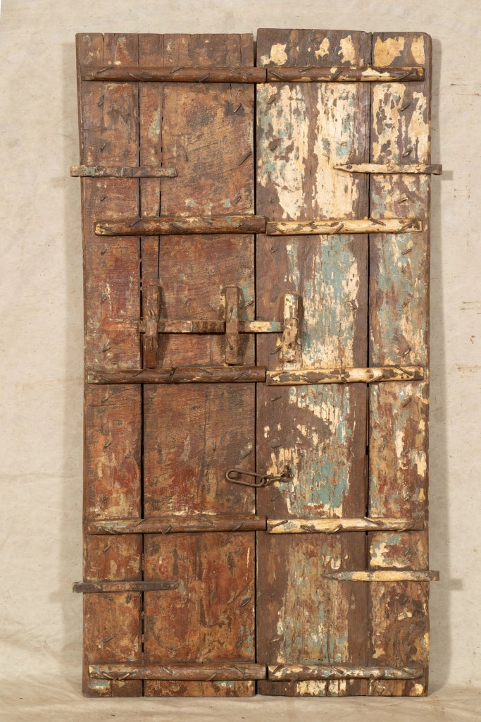 Biscottini Porta portone in legno massello e ferro da interno o da esterno vecchia e antica medievale scorrevole