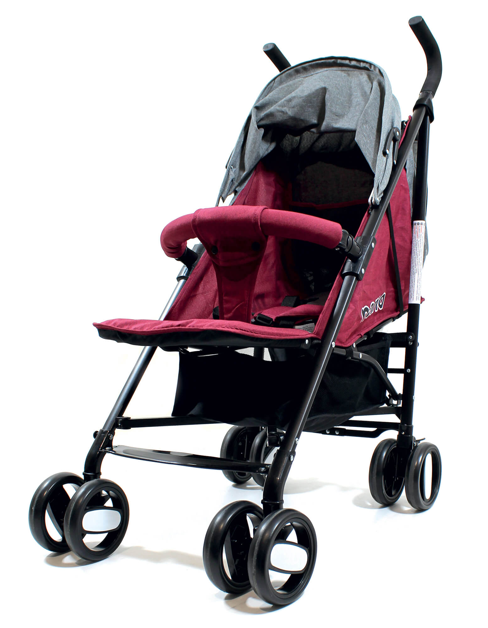 Passeggino Leggero per Bambini Pieghevole con Borsa Nemo Grigio e Rosa