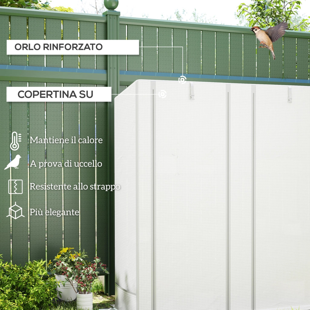 Serra da Giardino con Porte Avvolgibili ¨C zephmum ¨C Bianco Grigio