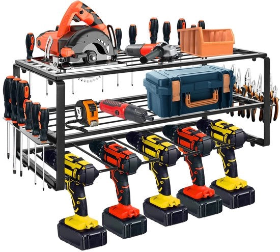 Supporto per attrezzi da parete per strumenti elettrici, contenitore per strumenti multifunzione, scaffale per strumenti 49 * 20 * 20CM