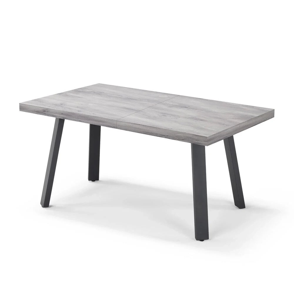 Tavolo allungabile da pranzo145x85 modello MIRO’ fino a 195 CM per sala da pranzo, cucina e soggiorno, design moderno con top in melaminico, colore Cemento