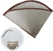 Filtro per caffè permanente in acciaio inossidabile da 150 x 115 mm - Adatto per macchina per caffè con filtro - Attacco universale (1-2 tazze)
