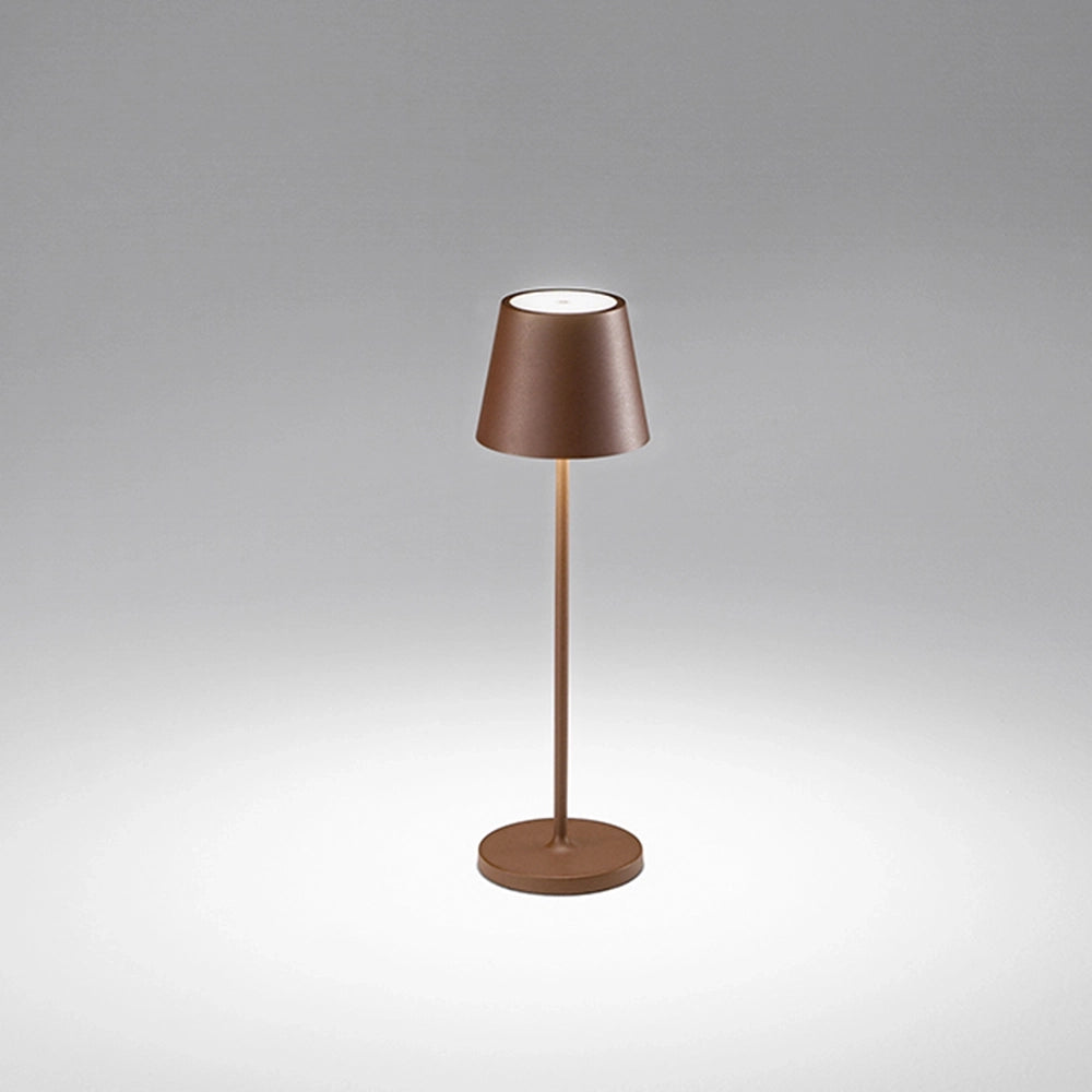 Lampada Tavolo Esterno Moderna Diva Alluminio Ruggine Led 1,5W 3000K