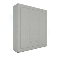 Credenza alta 5 ante/3 cassetti 150x35x165 cm cashmere - ELIOS