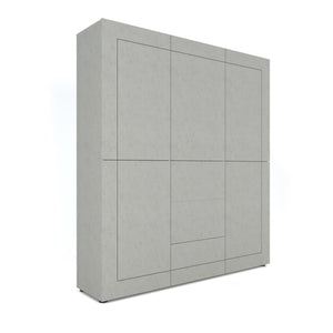 Credenza alta 5 ante/3 cassetti 150x35x165 cm cashmere - ELIOS