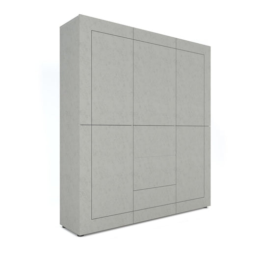 Credenza alta 5 ante/3 cassetti 150x35x165 cm cashmere - ELIOS