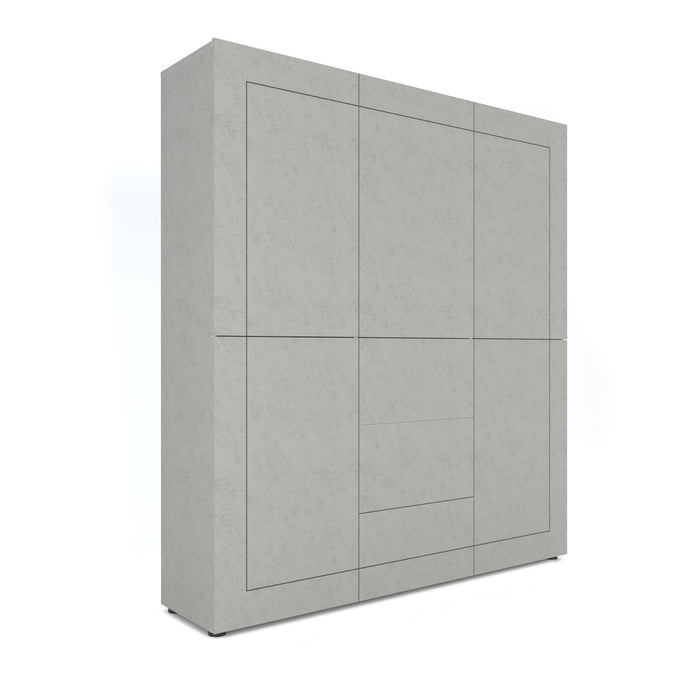 Credenza alta 5 ante/3 cassetti 150x35x165 cm cashmere - ELIOS