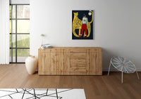 Madia 3 ante/3 cassetti 200x40x83,5 cm quercia natura - ELIOS