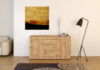 Madia 2 ante/3 cassetti 150x40x83,5 cm quercia natura - ELIOS