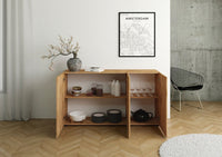 Madia 3 ante 150x40x83,5 cm quercia natura - ELIOS