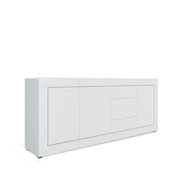 Madia 3 ante/3 cassetti 200x40x83,5 cm bianco lucido - ELIOS