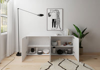 Madia 4 ante 200x40x83,5 cm bianco lucido - ELIOS