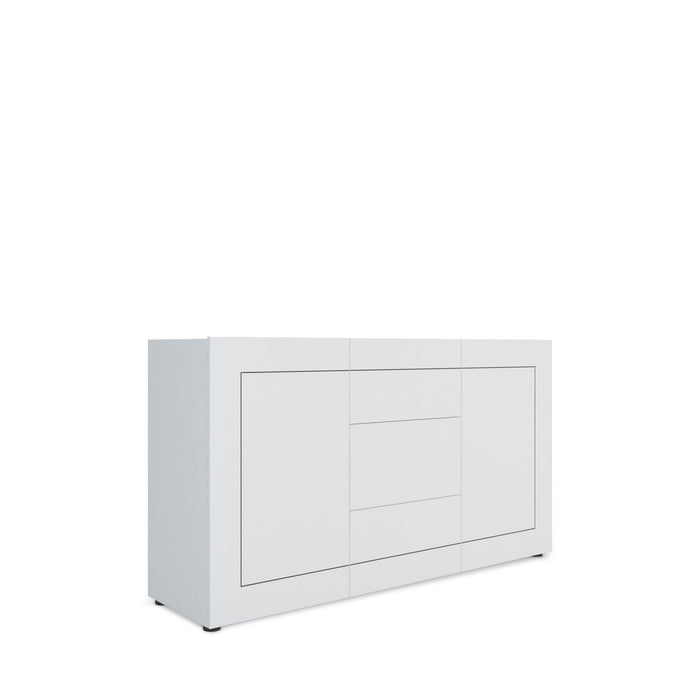Madia 2 ante/3 cassetti 150x40x83,5 cm bianco lucido - ELIOS