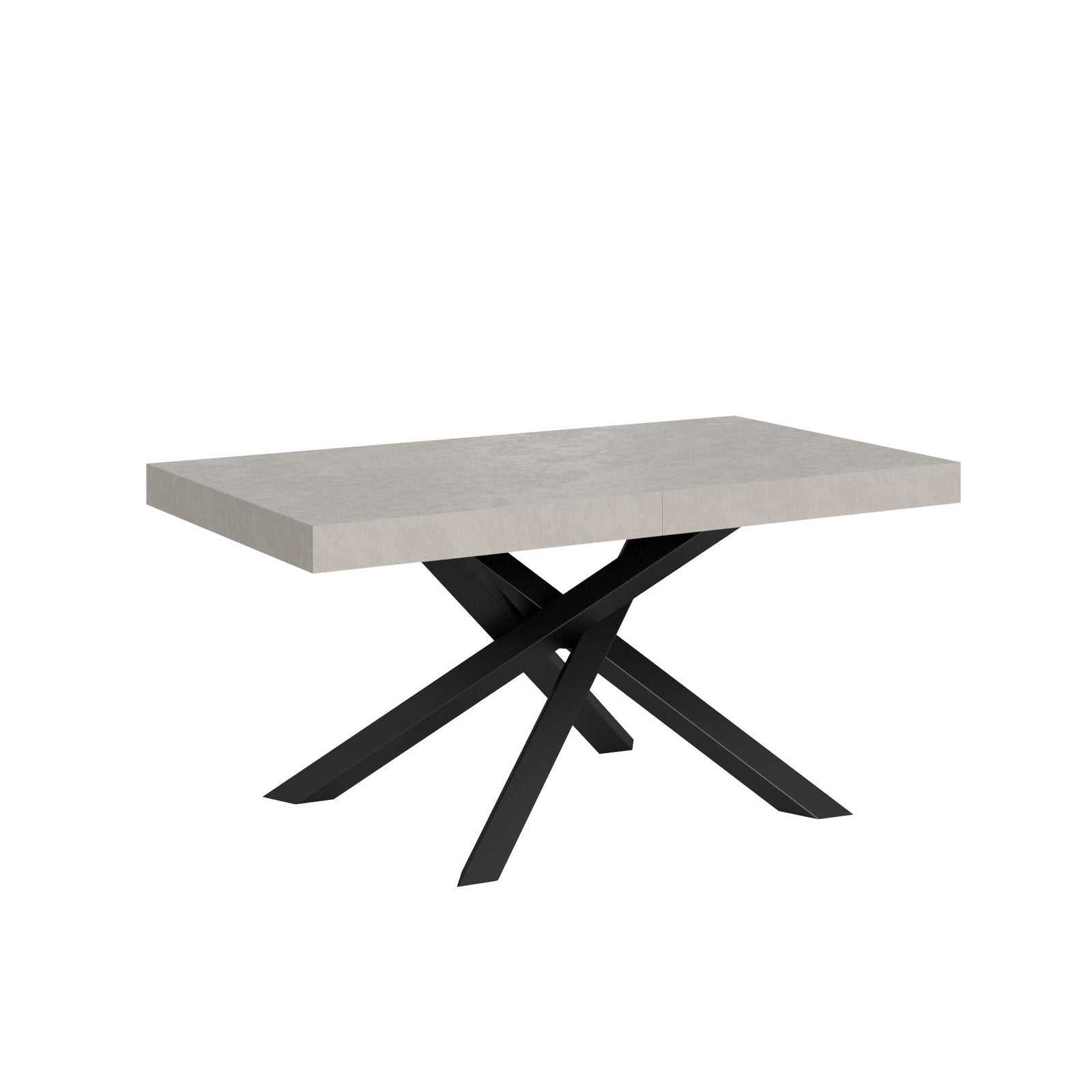 Tavolo da pranzo Allungabile - VOLANTIS Telaio: Antracite, Dimensioni: 160x90/264, Bordo: In tinta, Colore: Cashmere