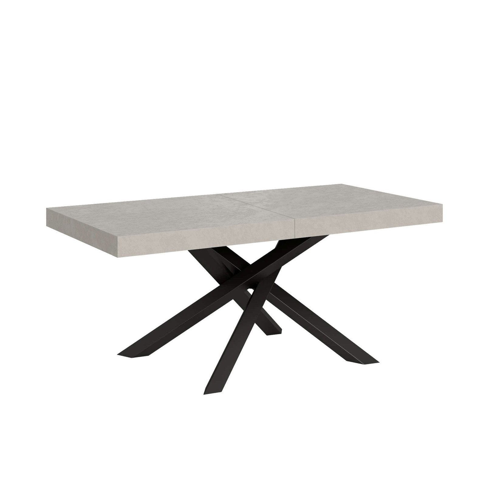Tavolo da pranzo Allungabile - VOLANTIS PREMIUM Colore: Cashmere, Telaio: Antracite, Dimensioni: 180x90/284