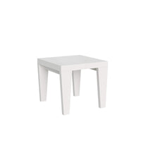 Tavolo da pranzo Allungabile - SPIMBO Dimensioni: 90x90/246, Colore: Bianco Frassino