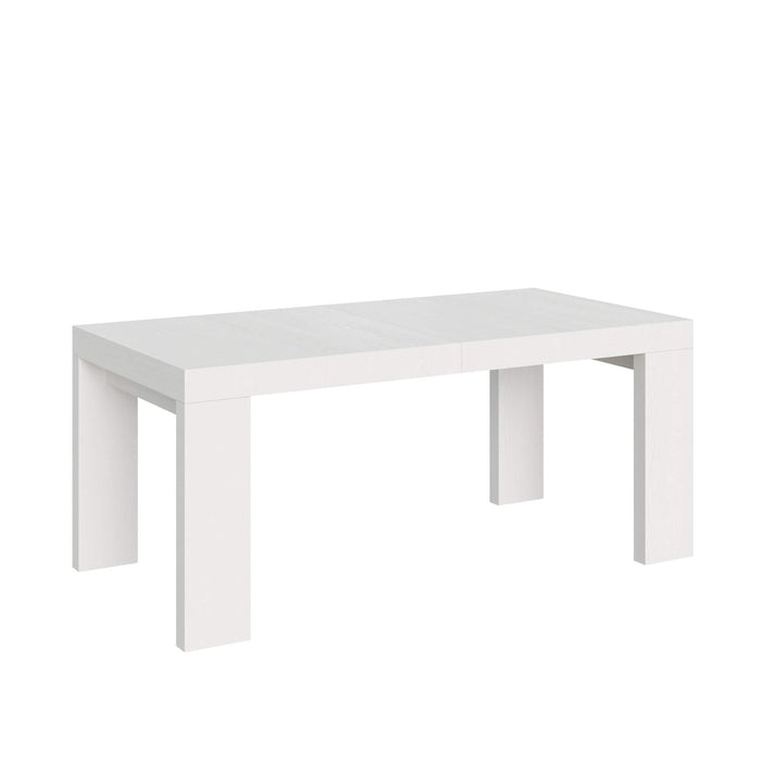 Tavolo da pranzo Allungabile - ROXELL Colore: Bianco Frassino, Dimensioni: 90x200/304