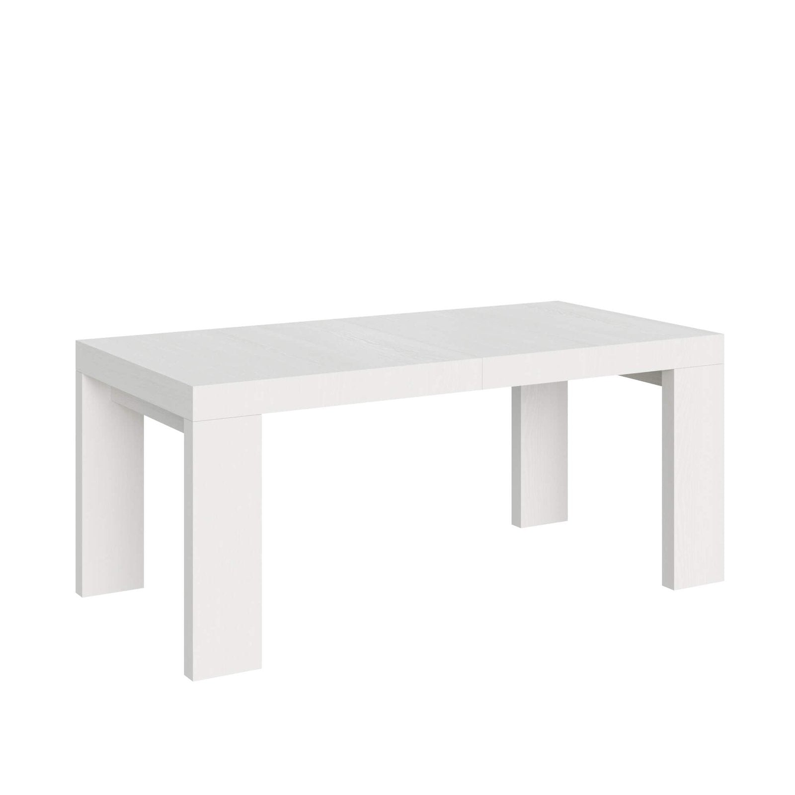 Tavolo da pranzo Allungabile - ROXELL Dimensioni: 90x180/440, Colore: Bianco Frassino