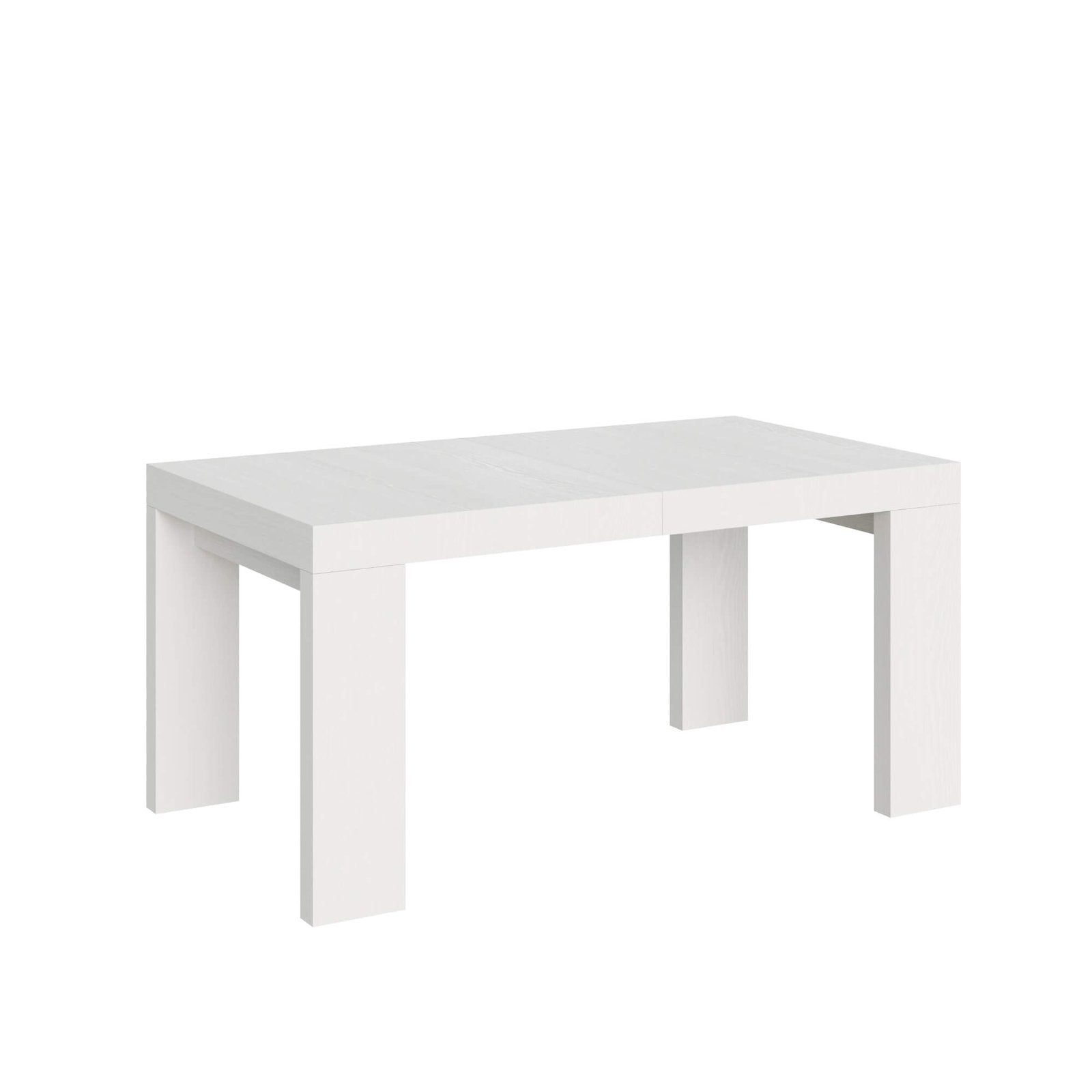 Tavolo da pranzo Allungabile - ROXELL Dimensioni: 90x160/420, Colore: Bianco Frassino