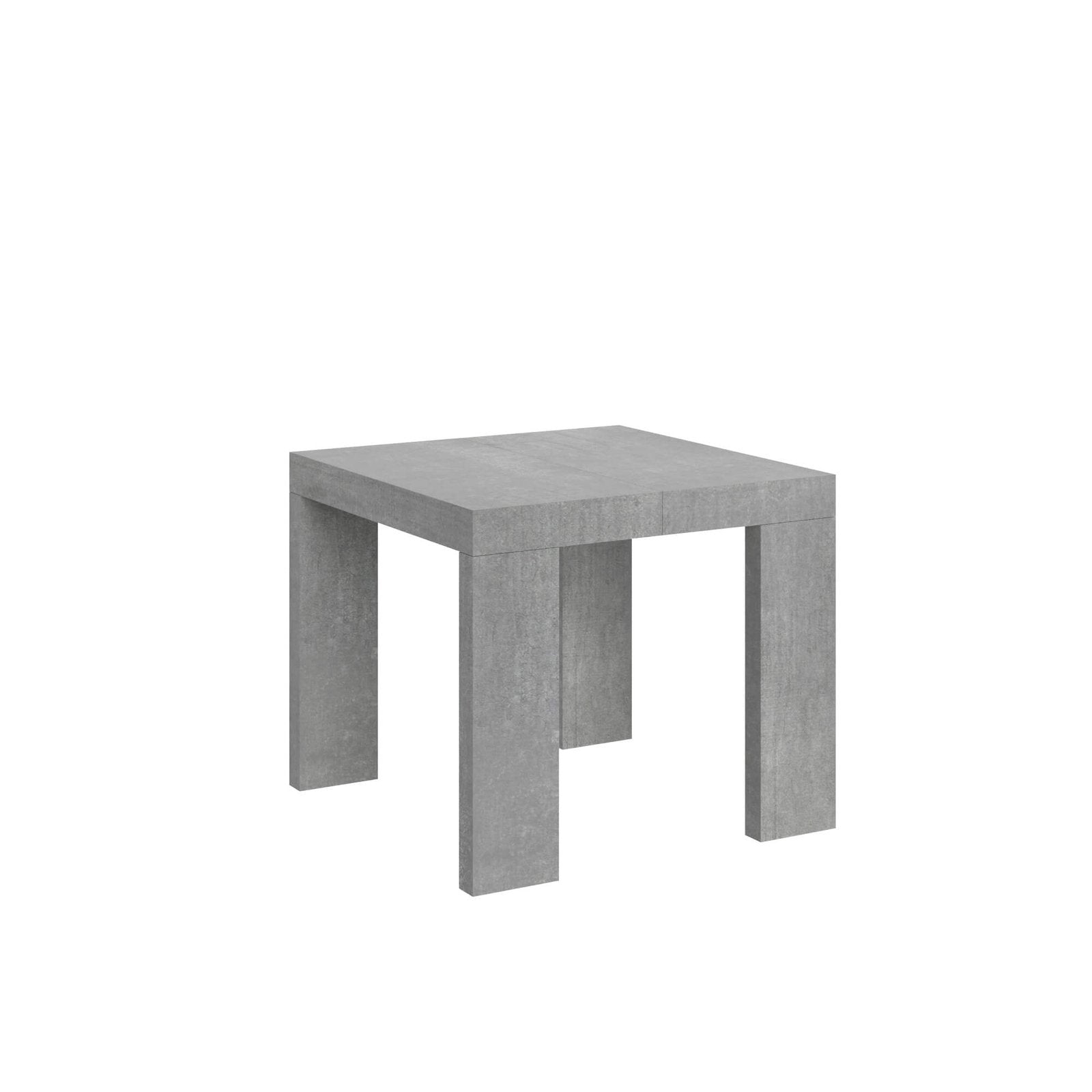 Tavolo da pranzo Allungabile - ROXELL Dimensioni: 90x90/246, Colore: Cemento