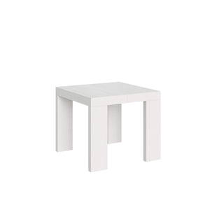 Tavolo da pranzo Allungabile - ROXELL Dimensioni: 90x90/246, Colore: Bianco Frassino