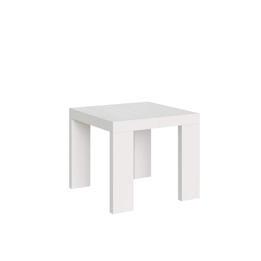 Tavolo da pranzo Allungabile - ROXELL Dimensioni: 90x90/246, Colore: Bianco Frassino