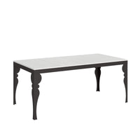 Tavolo da pranzo Allungabile - PAXON Colore: Bianco Frassino, Bordo: Antracite, Dimensioni: 90x180/284