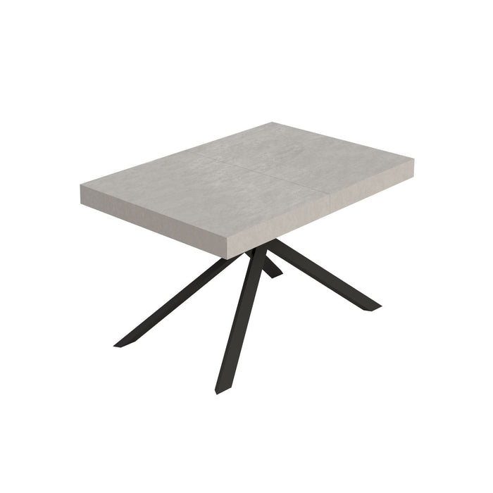 Tavolo da pranzo Allungabile - NIKET Dimensioni: 140x90/244, Colore: Cashmere, Telaio: Antracite