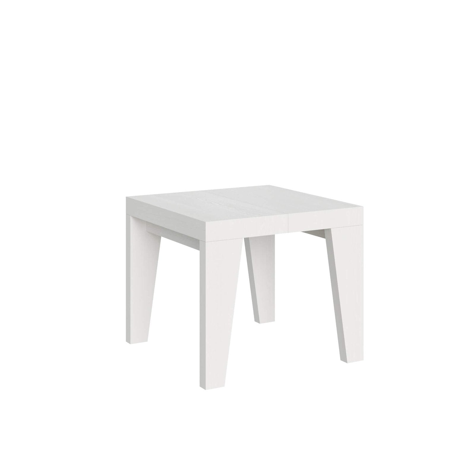 Tavolo da pranzo Allungabile - NAXY Dimensioni: 90x90/246, Colore: Bianco Frassino