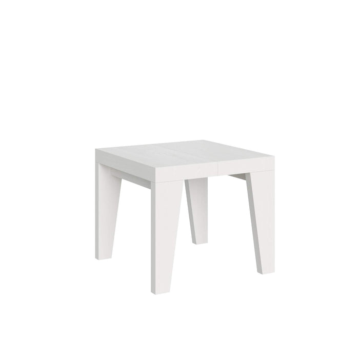 Tavolo da pranzo Allungabile - NAXY Dimensioni: 90x90/246, Colore: Bianco Frassino