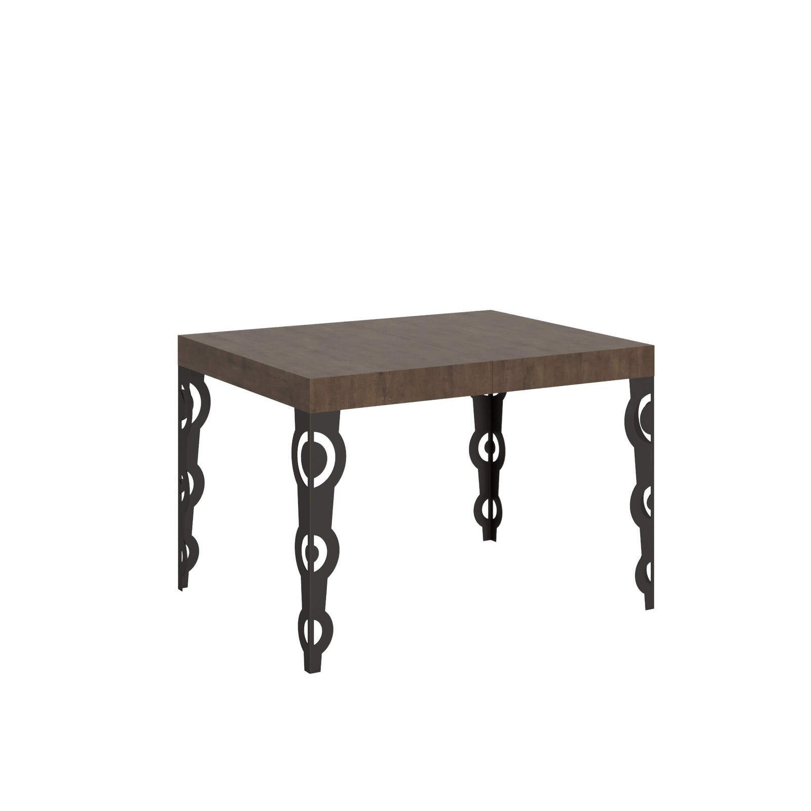 Tavolo da pranzo Allungabile - KARAMAY Dimensioni: 80x120/204, Bordo: In tinta, Colore: Noce