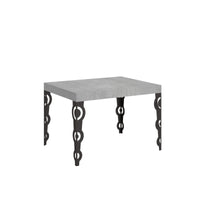 Tavolo da pranzo Allungabile - KARAMAY Dimensioni: 70x110/194, Colore: Cemento, Bordo: In tinta