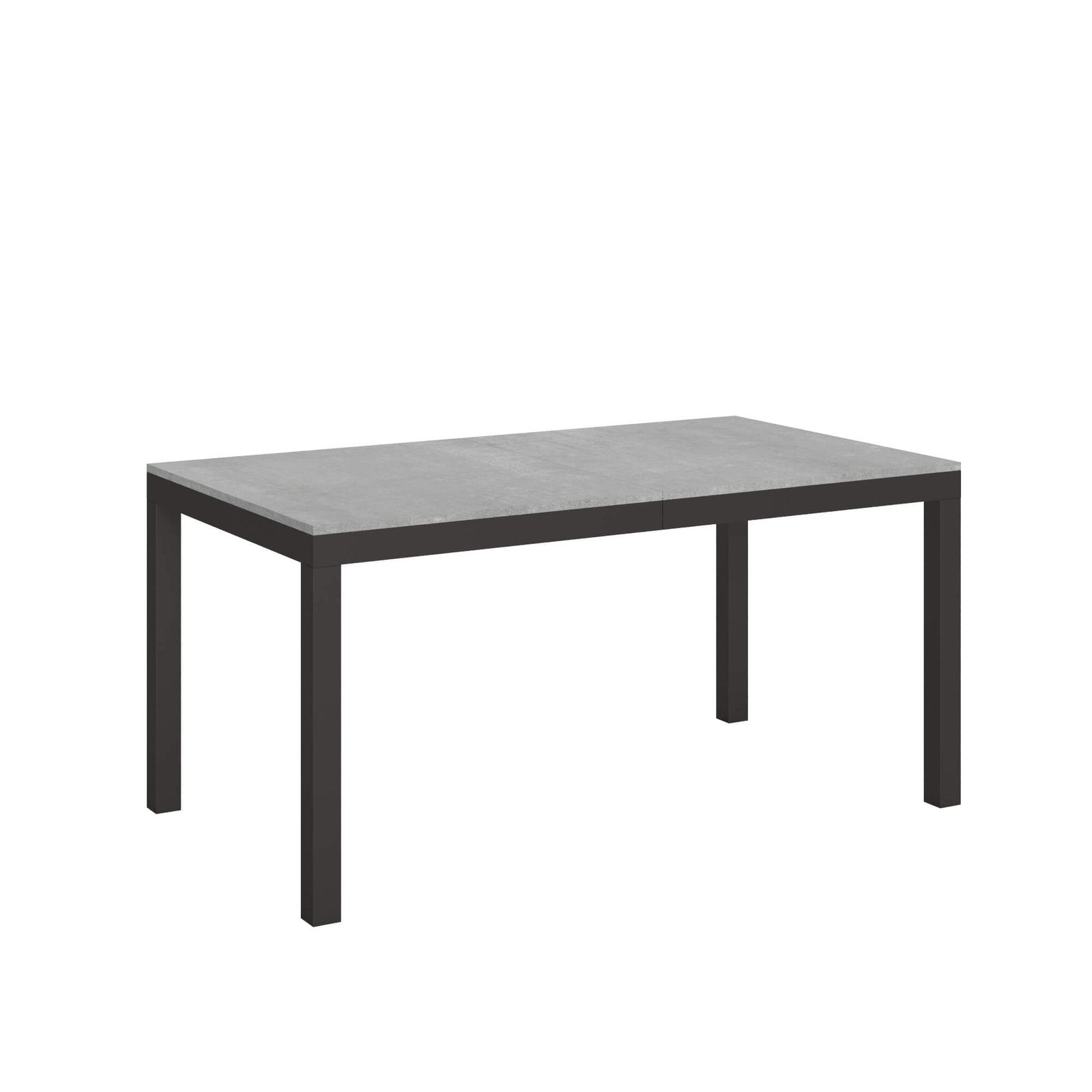 Tavolo da pranzo Allungabile - EVERYDAY Dimensioni: 90x160/420, Bordo: Antracite, Colore: Cemento