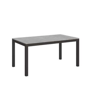 Tavolo da pranzo Allungabile - EVERYDAY Dimensioni: 90x160/420, Bordo: Antracite, Colore: Cemento