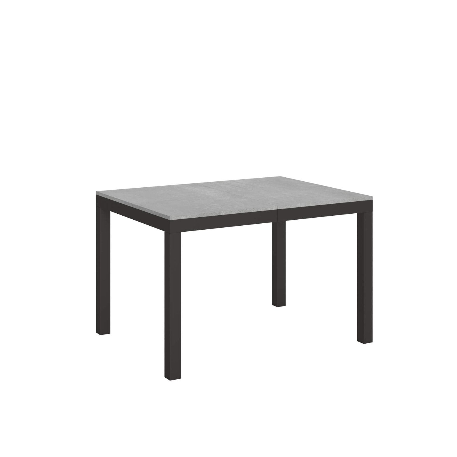 Tavolo da pranzo Allungabile - EVERYDAY Colore: Cemento, Bordo: Antracite, Dimensioni: 90x120/380