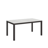 Tavolo da pranzo Allungabile - EVERYDAY Colore: Bianco Frassino, Bordo: Antracite, Dimensioni: 90x160/264