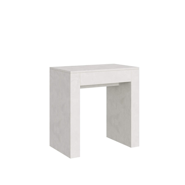 Consolle allungabile - ALLIN Colore: Bianco Spatolato, Dimensioni: 78x47/299